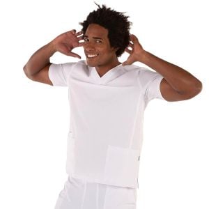 Casaca microfibra 360 Tadeo blanco para hombre