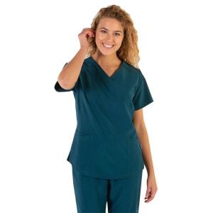 Casaca microfibra 360 Rosalía verde petroleo para mujer
